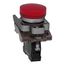 230-240 VAC 50/60 Hz 30mm Round Lens LED Vibration And Water Resistant Pilot Light With Screw Clamp Connector (Red), XB4BVM4