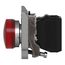 230-240 VAC 50/60 Hz 30mm Round Lens LED Vibration And Water Resistant Pilot Light With Screw Clamp Connector (Red), XB4BVM4