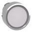 22mm Mounting Hole Dia. Momentary (MO) Round Integral LED Illuminated Push-Button Switch (White), ZB4BA18