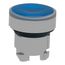 22mm Mounting Hole Dia. Momentary (MO) Round Nonilluminated Push-Button Switch (Blue), ZB4BA68