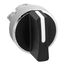 3-Position Momentary (MO) Standard Lever Handle NEMA 4X & 13 Selector Switch With Maintained/Maintained/Momentary Action (Black), ZB4BD8