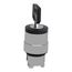 3-Position Maintained (MA) Keyed NEMA 4X & 13 Selector Switch With Center Position Key Withdrawal (Black), ZB4BG3