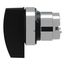 3-Position Momentary (MO) Long Handle NEMA 4X & 13 Selector Switch With Spring Return Left-To-Center (Black), ZB4BJ7