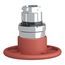 22mm Mounting Hole Dia. Momentary (MO) 60mm Metal Mushroom Head Nonilluminated Push-Button Switch (Red), ZB4BR4