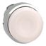 22mm Mounting Hole Dia. Momentary (MO) Round Nonilluminated Projecting Push-Button Switch (White), ZB4BW113
