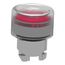 22mm Mounting Hole Dia. Momentary (MO) Round Universal Flush Push-Button Switch (Red), ZB4BW543