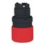 22mm Mounting Hole Dia. Momentary (MO) Round Nonilluminated Mushroom Push-Button Switch (Red), ZB5AC44