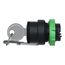 3-Position Momentary (MO) Keyed NEMA 4X & 13 Selector Switch (Black), ZB5AG08