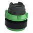 22mm Mounting Hole Dia. Momentary (MO) Round Nonilluminated Projecting Push-Button Switch (Green), ZB5AL3