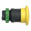 22mm Mounting Hole Dia. Maintained (MA) Round Nonilluminated Push-Button Switch (Yellow), ZB5AS55