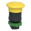 22mm Mounting Hole Dia. Maintained (MA) Round Nonilluminated Push-Button Switch (Yellow), ZB5AS55