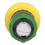 22mm Mounting Hole Dia. Maintained (MA) Round Nonilluminated Push-Button Switch (Yellow), ZB5AS55