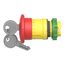 22mm Mounting Hole Dia. Maintained (MA) & Momentary (MO) Round Push-Button Switch (Red), ZB5AS944