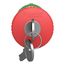 22mm Mounting Hole Dia. Maintained (MA) & Momentary (MO) Round Push-Button Switch (Red), ZB5AS944