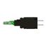 12-24 VAC LED Shock And Vibration Resistant Indicating Light With Quick Connect Connector (Green), ZB6EB3B