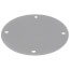 4-1/8" Dia. Round Blank Weatherproof Cover w/ Gasket & Screws (Silver)
