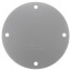 4-1/8" Dia. Round Blank Weatherproof Cover w/ Gasket & Screws (Silver)