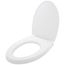 SoftClose Elongated Closed Front Toilet Seat (Cotton White)
