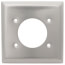 2-Gang Stainless Steel Power Outlet Receptacle Wall Plate