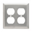 2-Gang Stainless Steel Duplex Receptacle Wall Plate