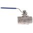 1" FPT Stainless Steel Full-Port 2-Piece Ball Valve, 1000 PSI CWP, LF