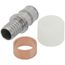 1/2" 304 Stainless Steel Expansion PEX x 1/2" Polybutylene Coupling