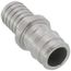 1/2" 304 Stainless Steel Expansion PEX x 1/2" Polybutylene Coupling
