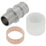 3/4" 304 Stainless Steel Expansion PEX x 3/4" Polybutylene Coupling