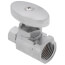 1/2" FIP x 3/8" OD Comp. Multi Turn Straight Stop Valve, Lead Free (Chrome)