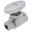1/2" FIP x 3/8" OD Comp. Multi Turn Straight Stop Valve, Lead Free (Chrome)
