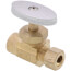 1/2" Sweat x 3/8" OD Comp. Multi Turn Straight Stop Valve, Lead Free (Rough Brass)