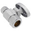 1/2" Nom Compression (5/8" OD) x 3/8" OD Compression Multi Turn Straight Stop, Lead Free (Chrome)