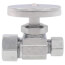 1/2" Nom Compression (5/8" OD) x 3/8" OD Compression Multi Turn Straight Stop, Lead Free (Chrome)