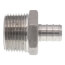 1/2" PEX x 3/4" NPT Stainless Steel Male Adapter