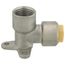 1/2" CTS x 1/2" FNPT 304 Stainless Steel Push-Fit 90-Degree Drop Ear Elbow (Lead Free)