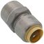 1/2" CTS x 3/4" MNPT 304 Stainless Steel Push-Fit Adapter (Lead Free)