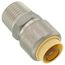 1/2" CTS x 1/2" MNPT 304 Stainless Steel Push-Fit Adapter (Lead Free)
