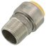 1" CTS x 1" MNPT 304 Stainless Steel Push-Fit Adapter (Lead Free)