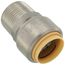 1" CTS x 1" MNPT 304 Stainless Steel Push-Fit Adapter (Lead Free)