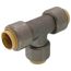 1/2" CTS 304 Stainless Steel Push-Fit Tee (Lead Free)