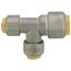 3/4" x 1/2" x 1/2" CTS 304 Stainless Steel Push-Fit Reducer Tee (Lead Free)