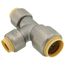 3/4" x 1/2" x 1/2" CTS 304 Stainless Steel Push-Fit Reducer Tee (Lead Free)