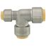 3/4" x 1/2" x 3/4" CTS 304 Stainless Steel Push-Fit Reducer Tee (Lead Free)