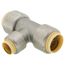 3/4" x 3/4" x 1/2" CTS 304 Stainless Steel Push-Fit Reducer Tee (Lead Free)