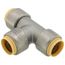 3/4" CTS 304 Stainless Steel Push-Fit Tee (Lead Free)
