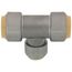 1" x 1" x 3/4" CTS 304 Stainless Steel Push-Fit Reducer Tee (Lead Free)