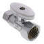 1/2" FIP x 3/8" OD Comp. 1/4 Turn Straight Stop Valve, Lead Free (Chrome)