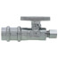 1/2" Press x 1/4" OD Compression Quarter Turn Straight Stop Valve, Lead Free (Chrome Plated)