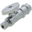 1/2" Press x 1/4" OD Compression Quarter Turn Straight Stop Valve, Lead Free (Chrome Plated)