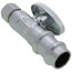 1/2" Press x 3/8" OD Compression Quarter Turn Straight Stop Valve,  Lead Free (Chrome Plated)